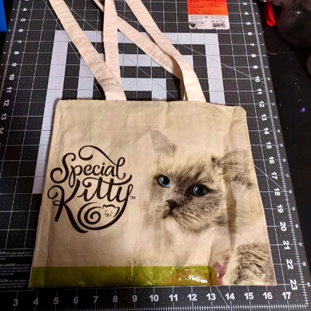 Upcycled 3 pocket cat  bag